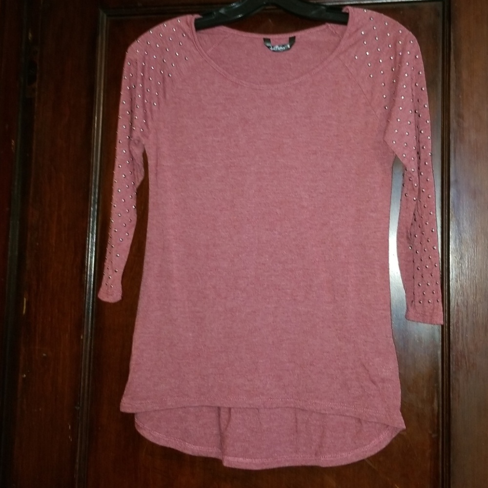 3/4 Sleeve Studded T-Shirt
